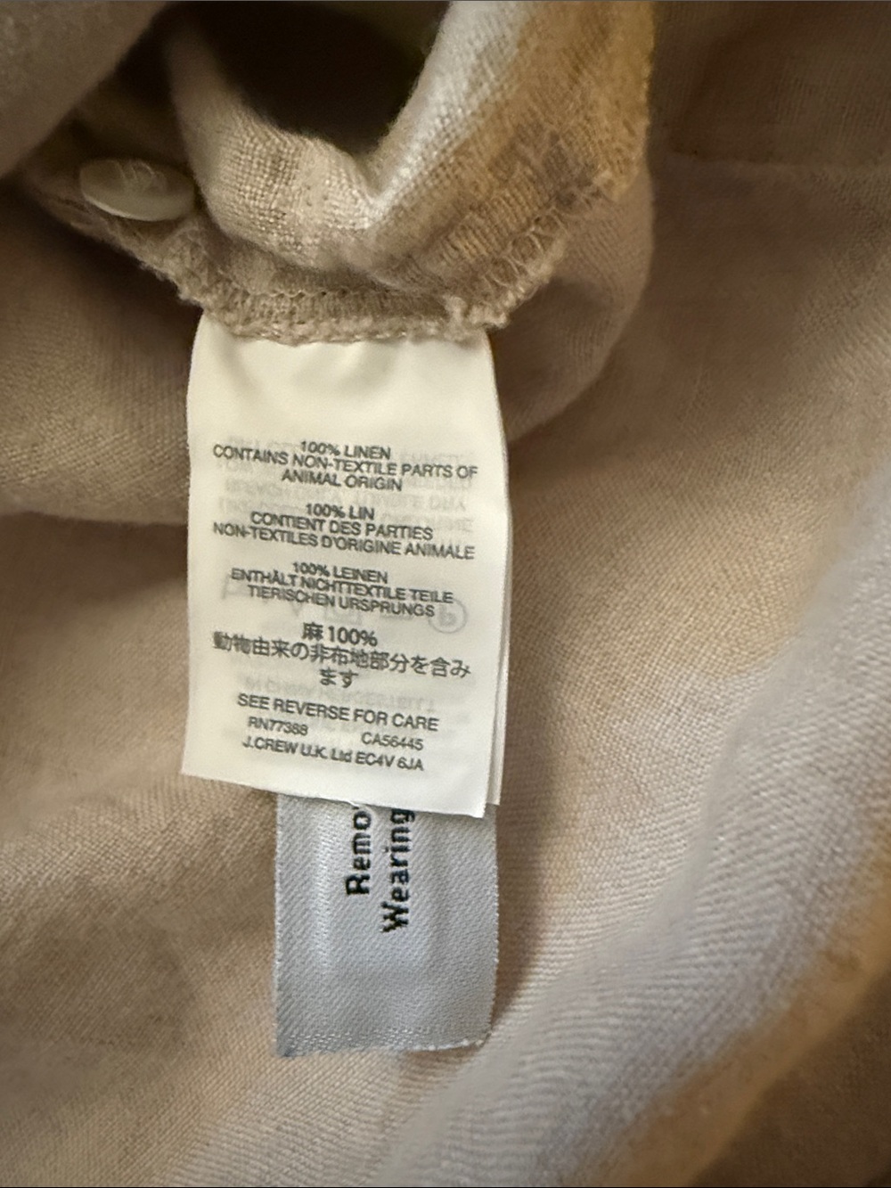 J. Crew women’s Baird Mcnutt  Linen popover Tunic top size 6 - Picture 5 of 6